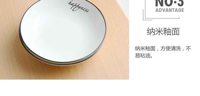 Mystery dishes suit household eat bowl ceramic Nordic plate kitten lovely dishes soup plate rice bowls