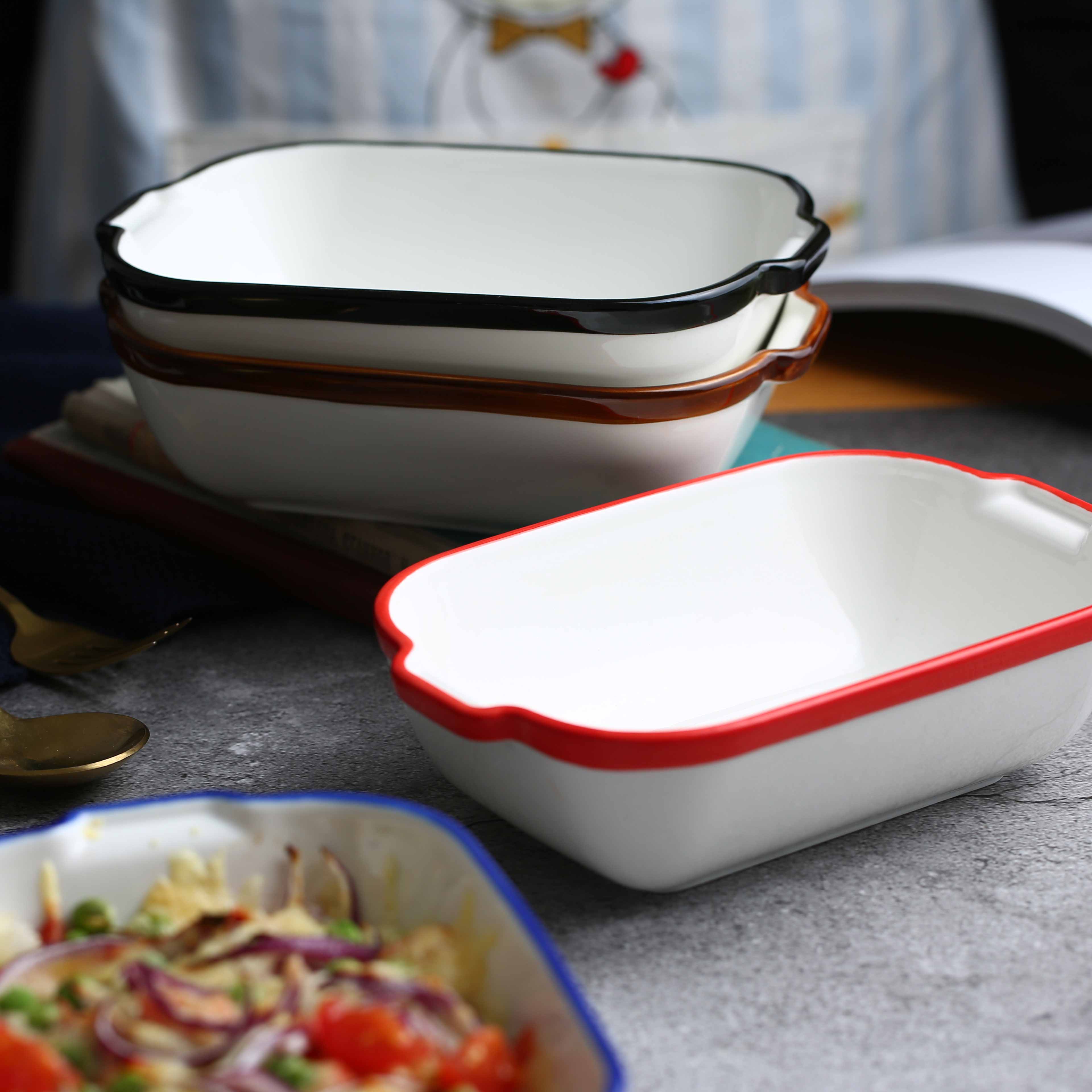 Mystery cheese baked FanPan microwave baking oven ceramic plate tableware special creative dishes home baking bowl