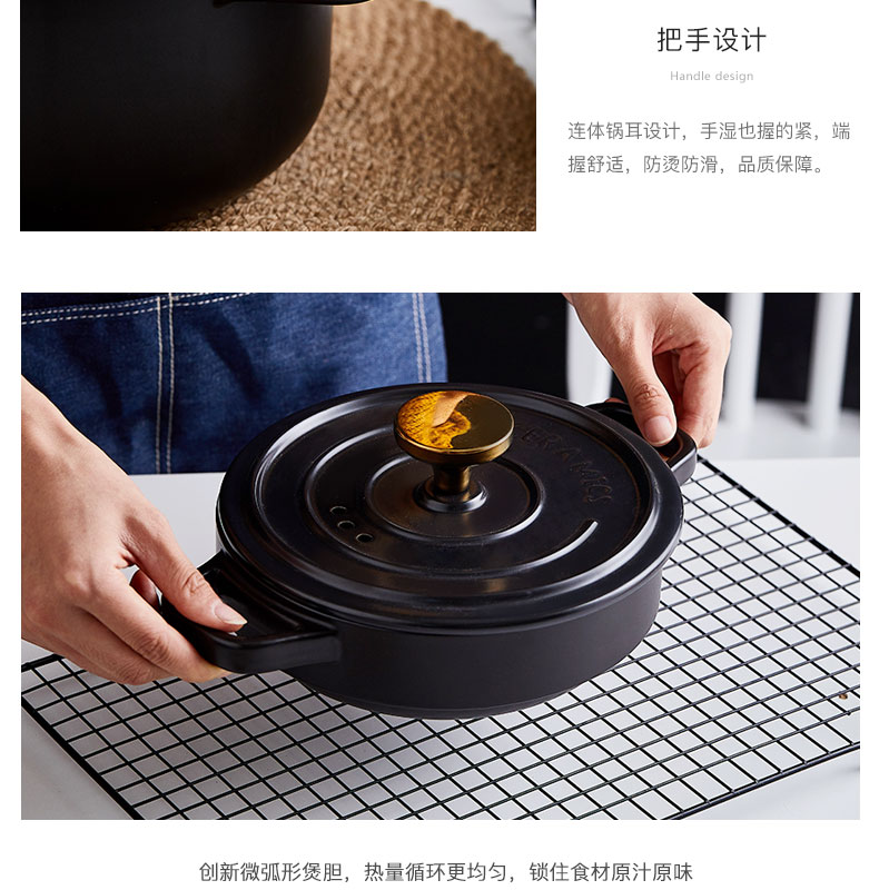 Mystery of Chinese bamboo steamer casserole soup household gas small ceramic casserole soup rice flame casserole folding pot