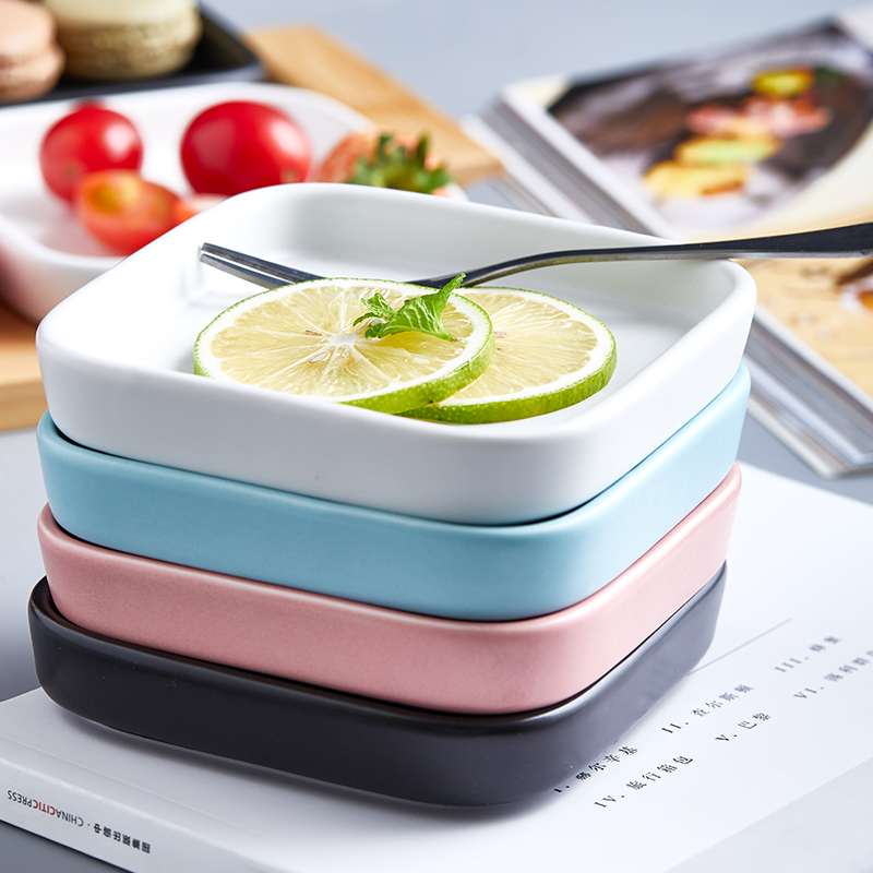 Four GongGe mystery Japanese snack plate ceramic dry fruit bowl dessert plate candy dishes the nut plate of fruit snacks