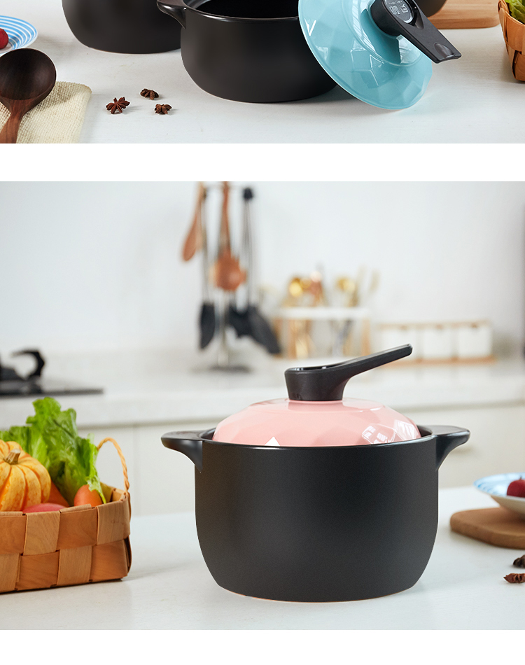 Mystery casserole stew household with handle hot resistant to high temperature in clay pot soup pot small ceramic casserole flame gas soup pot