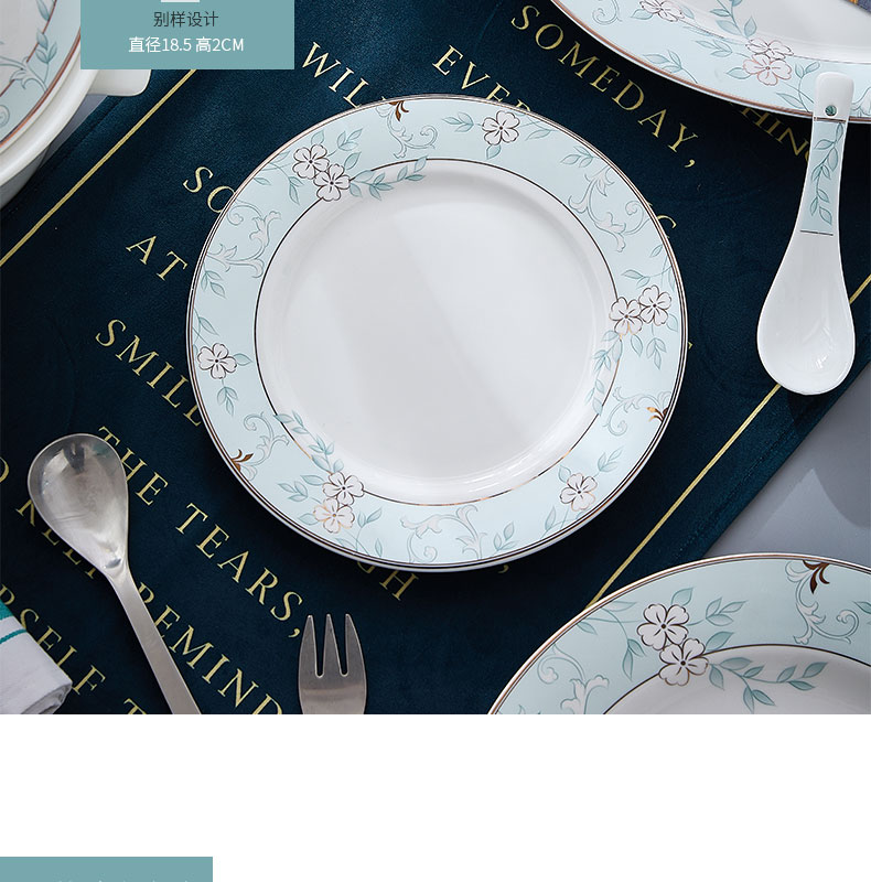 Mystery ipads bowls disc suit household jingdezhen ceramic tableware creative contracted Europe type bowl chopsticks combination plate