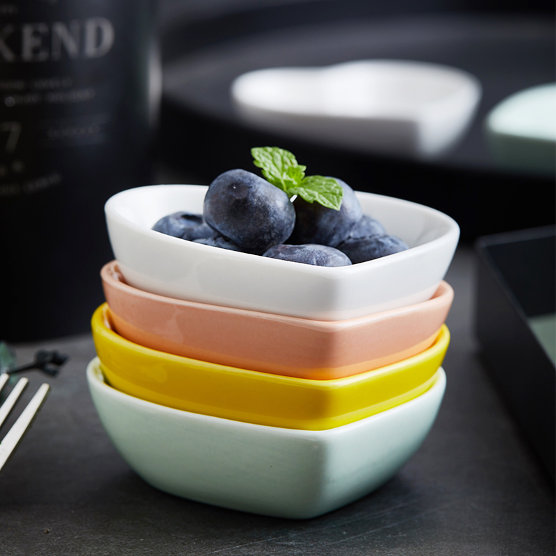 Nordic secret mini heart shape ceramic household utensils to taste little seasoning sauce soy sauce dish snacks flavor dishes