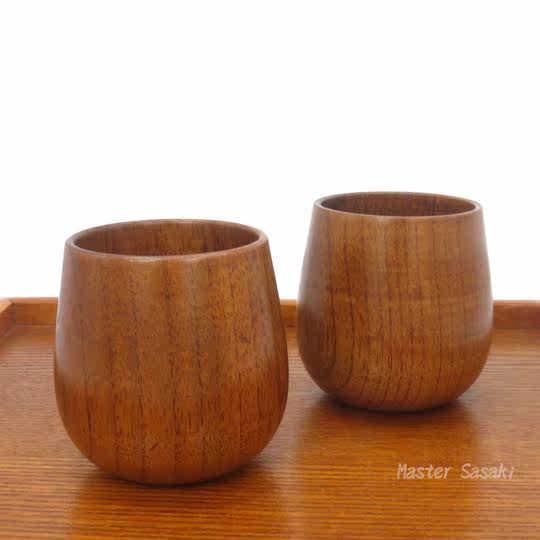 Factory solid wood Japanese solid wood big belly cup Japanese style tea cup wooden cup water cup wine cup special restaurant restaurant