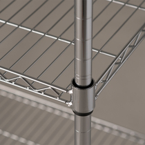 Storage rack Stainless steel color storage rack Kitchen 5-layer floor-to-ceiling punch-free fruit and vegetable bowl rack Bedroom multi-layer shelf