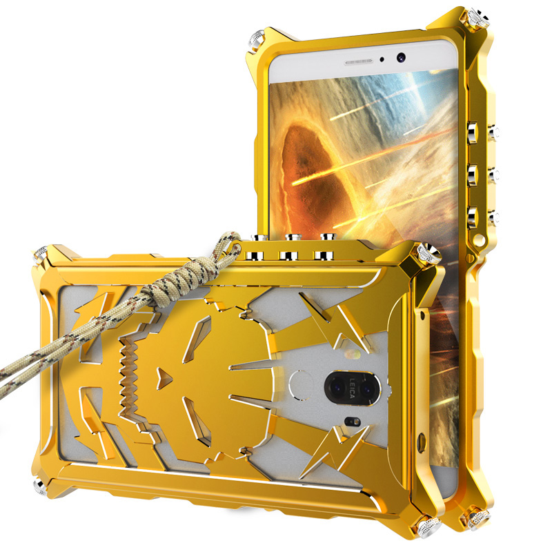 SIMON Mechanical Arm Skull Punk Premium Aluminum Metal Bumper Shockproof Case Cover for Huawei Mate 9