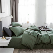 ins Nordic long-staple cotton cotton pure color simple American Korean bed four-piece three-piece set Bergen Green