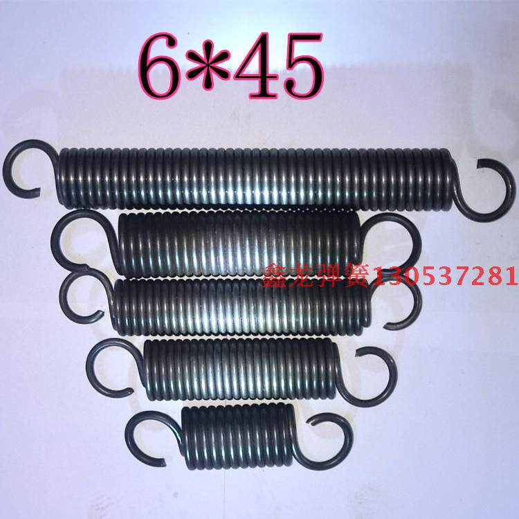 Spring manufacturers direct-run shop large spring with hook ring spring 6*45 stretching tensile spring 120-780