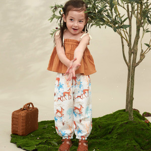 ibaby儿童防蚊裤夏 男童女童灯笼裤裤子宝宝薄款长裤婴儿防晒纱布