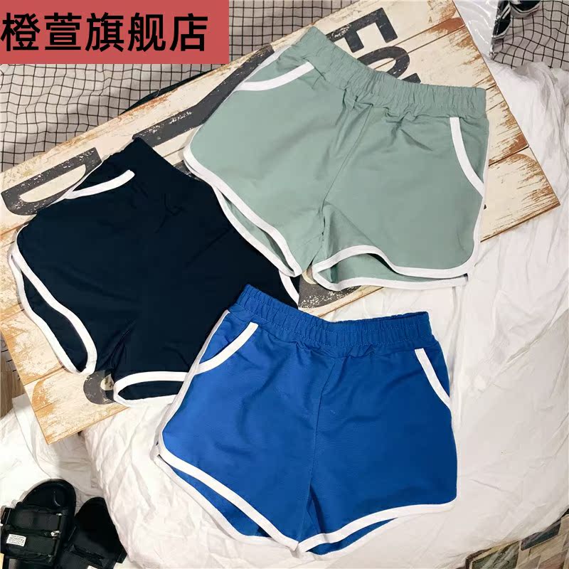 b quần quần short thể thao mới Loose chạy yoga quần nóng thường nhà tập thể dục quần short pajama vải