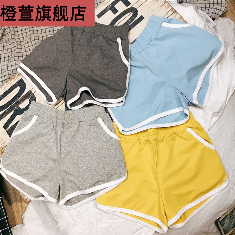 b quần quần short thể thao mới Loose chạy yoga quần nóng thường nhà tập thể dục quần short pajama vải