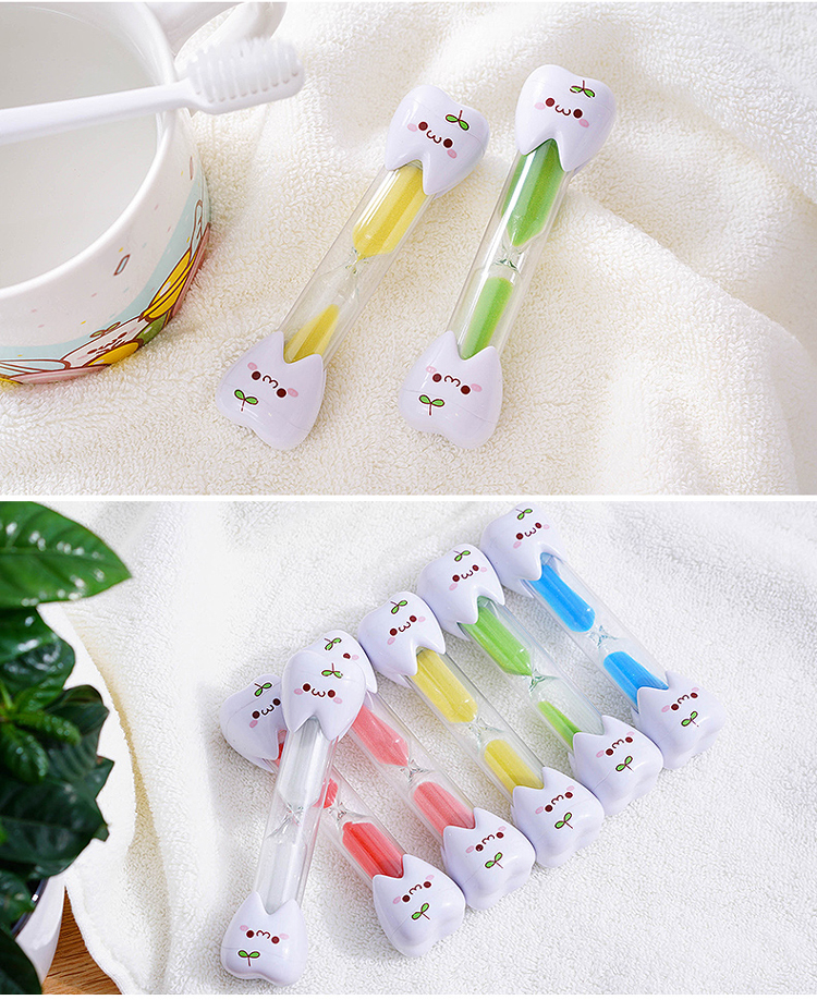 Trẻ em đánh đồng hồ cát hẹn giờ chống rơi 3/5 ba và năm phút thời gian phễu chai cát trang trí hoạt hình sáng tạo trang trí nhà đẹp