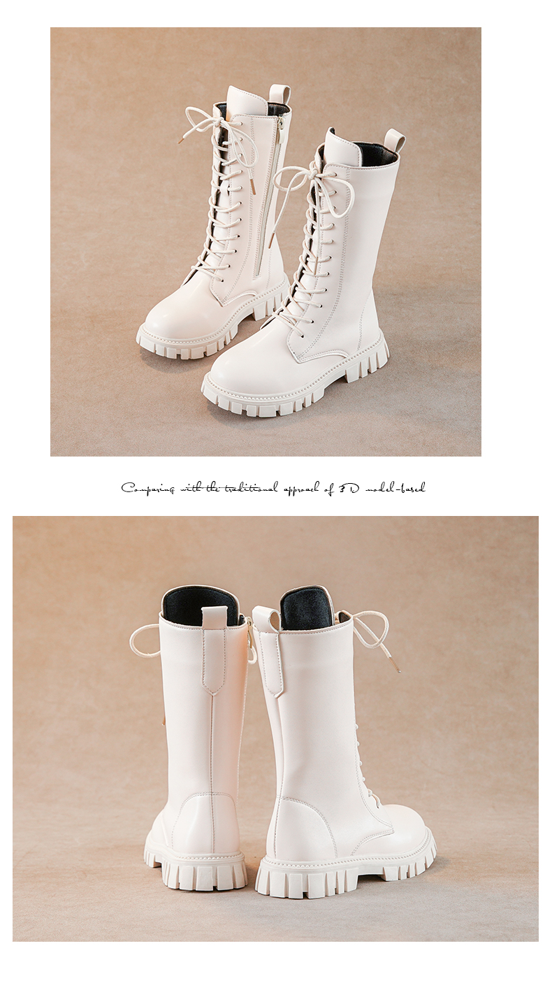 Girls boots winter 2023 new korean version of british style children's martin boots little girl high boots princess boots