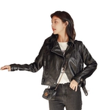 Короткая осенняя полиуретановая куртка для отдыха, в корейском стиле