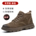 Labor protection shoes for men, anti-smash and anti-puncture, lightweight soft-soled steel-toe welder high-top old protection belt steel plate work shoes 