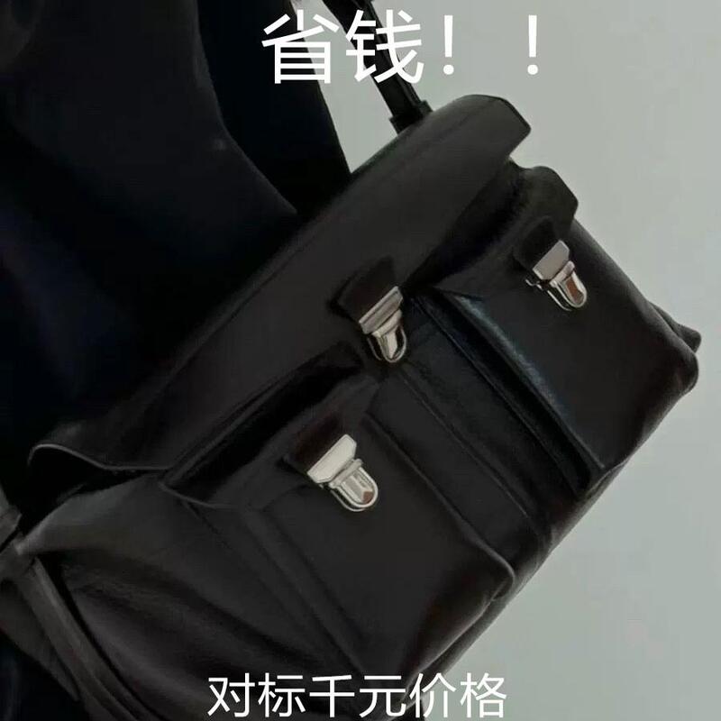 Hot Girl Style [Gearbag] Single-Shoulder Messenger Bag, Doctor Bag, Leather Motorcycle Bag, Crossbody Bag, Mair Fitness Bag
