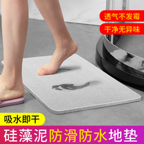 Diatom mud absorbent mat seaweed foot Mat toilet toilet door non-slip household quick-drying bathroom diatomaceous earth mat