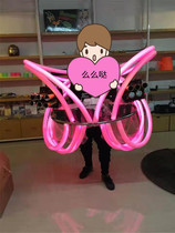 Bar atmosphere props stage LED spider silk beating drums black nightclub bar stage large props