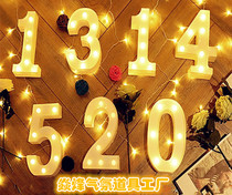 LED bar glowing alphanumeric hand sign number Happy Birthday Night show wine props bar supplies