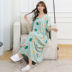 Tega chất béo cộng với mã pajama phụ nữ mùa hè bông ngắn tay lỏng lẻo Hàn Quốc phiên bản của ngủ váy chất béo mm 200 kg quần áo. 