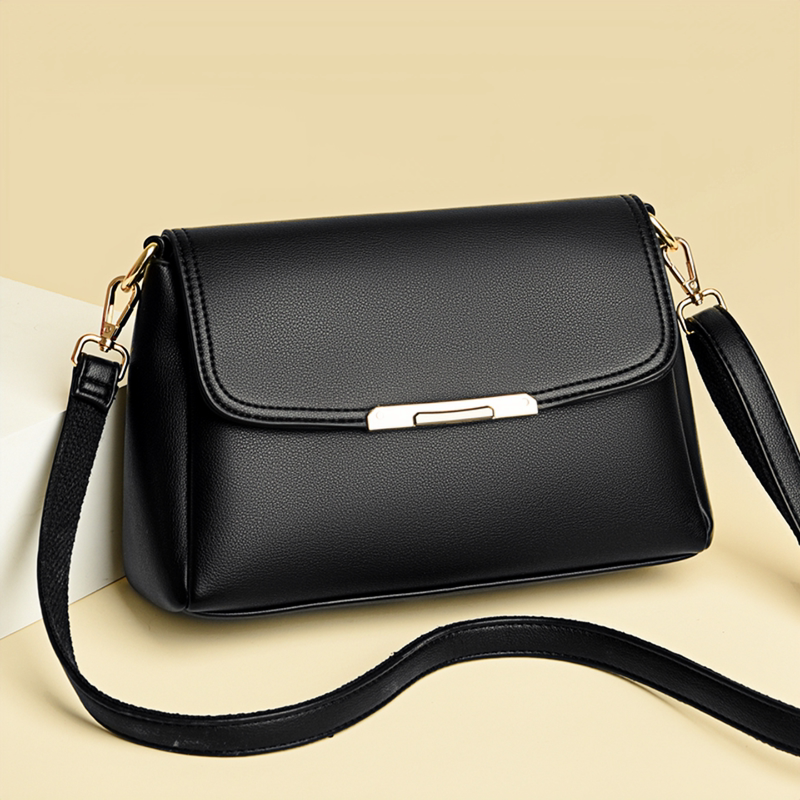French Bag for Women 2026 New Fashion Single Shoulder Crossbody Bag Mom Bag Middle-Aged Women's Bag Ladies Genuine Leather Soft Leather Bag
