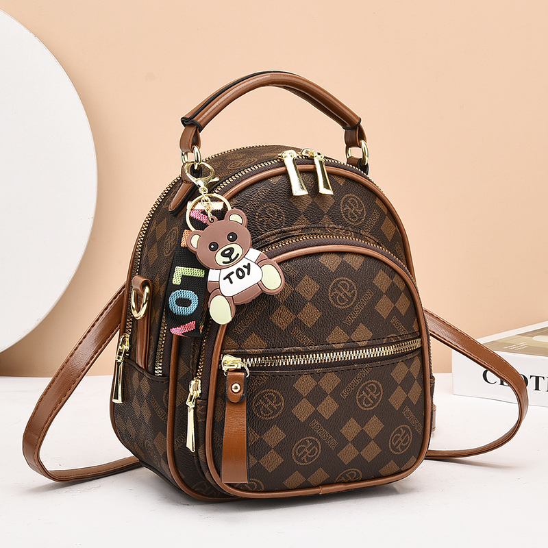 French Popular Women's Backpack Crossbody Bag 2026 New Fashion High-End Double Shoulder Handbag Cute Casual