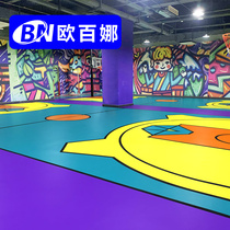 Obina childrens basketball court floor glue indoor childrens basketball hall special sports floor non-slip basketball floor rubber pad