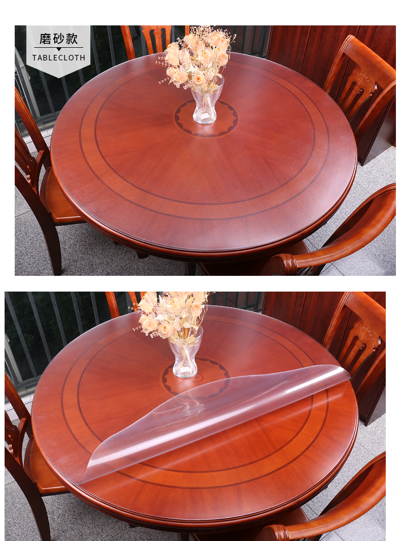 PVC nhựa thủy tinh mềm bàn tròn vải không thấm nước dùng một lần chống dầu nội địa bàn cà phê nóng bàn tròn bàn vườn mat vải - Khăn trải bàn mẫu khăn trải bàn hội nghị