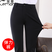 Leggings Womens Outer Wear Spring and Autumn 2021 New Black Joker Little Pants Magic Suit Pencil Pencil Pants Stretch Nine