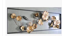 Iron Art Wall-mounted Lotus Pond Moon Color Lotus Leaf Hanging Wall Decoration Fashion Mural Lotus Wall Decoration Combined Soft Dress Decoration