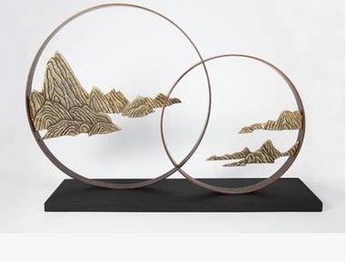 New Chinese Iron Art Fake Mountain Swing Piece Sculpture Home Living Room Bedroom Hotel Clubhouse Metal Decorations Furnishing