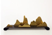 Chinese American Home Handicraft Soft Adornment Modern Hotel Genguan Iron Art Mountain Shaped Sculpture Large Pendulum