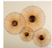 Iron Art Sun Flower Wall Decoration Wall-mounted Living-room Genguan-Like Board Room Background Wall Decorations Soft-mounted Pendants