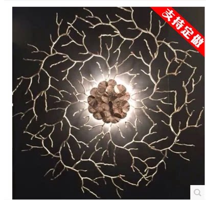 Modern Soft Clothing Home Office Hotel Clubhouse Veranda TV Cabinet Bronze Mountain Background Wall Iron Art Big Hangover Wall Accessories