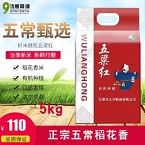 2020 New Rice Northeast Rice Authentic Wuchang Wuliang Red Ecological Rice Daohuaoxiang Rice Vacuum Packaging 5kg