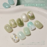 Стеклянный мятный лак для ногтей для маникюра, кошачий глаз, 2025 года, новая коллекция, «Холодное сердце»