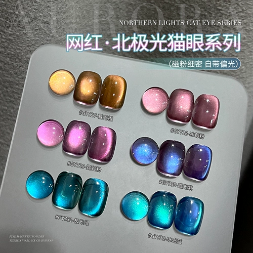 Лак для ногтей, стеклянные блестки для ногтей, гель для глаз для маникюра, кошачий глаз, 2025 года, новая коллекция