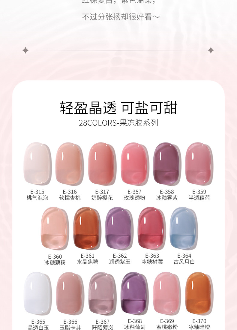 gaoy戈雅果冻甲油胶2025年新款冰透色e316e373裸 - Detail image 3