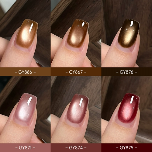 Лак для ногтей, стеклянные блестки для ногтей для маникюра, кошачий глаз, 2025 года, новая коллекция