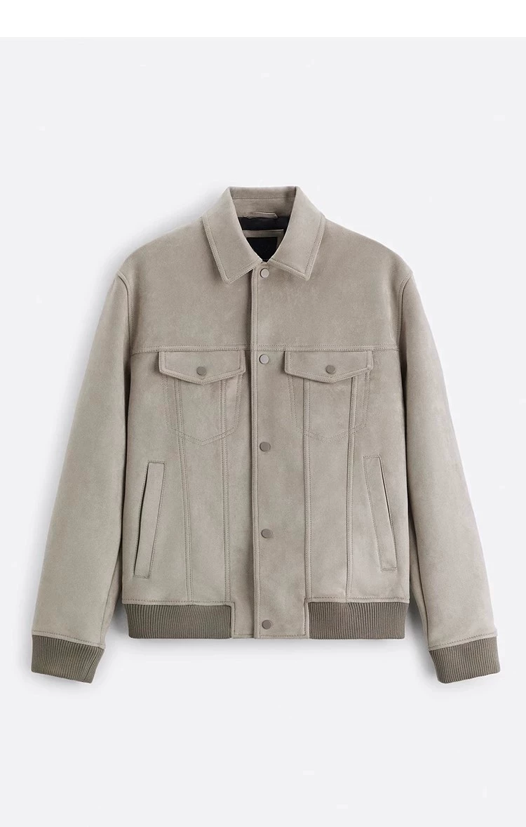 Весенний новый мужской имитационный замшевый жакет 3548685 706 лацк Pocket velvet leather jacket