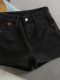 Black Denim Shorts for Women, Loose Fit, New 2025 European Style, High-End Fashion, A-Line, High-Waisted, Wide-Leg, Petite Hot Pants