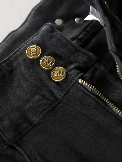 High-Waisted Skinny Jeans for Women, Slim Fit, 2025 Autumn New Style, Stretchy, Tight-Fitting, Black, Petite, Cropped Pencil Pants