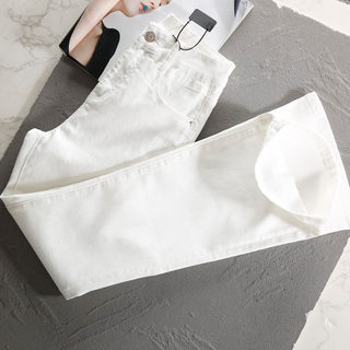 White Jeans for Women, Slim Fit, Slightly Flared, High-Waisted, Four-Way Stretch, 2026 Spring New Style, Petite, Drapey Bell-Bottom Pants