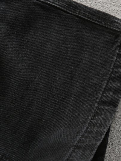 Black Denim Shorts for Women, Loose Fit, New 2025 European Style, High-End Fashion, A-Line, High-Waisted, Wide-Leg, Petite Hot Pants