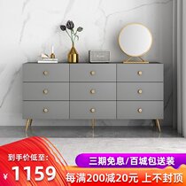 Italian minimalist nine-drawer cabinet Simple modern Nordic living room locker Multi-function chest of drawers Light luxury nine-drawer cabinet