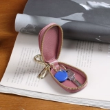 Ключница, милая универсальная маленькая сумка через плечо, вместительный и большой замок с молнией, брелок, Южная Корея, простой и элегантный дизайн