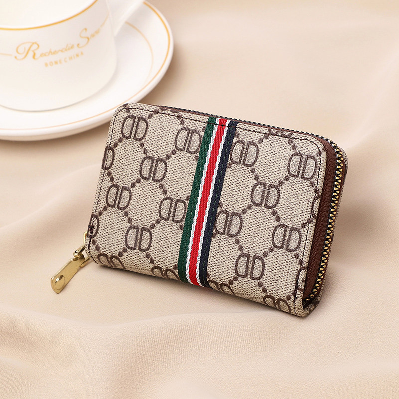 Theft-proof swipe bag Women's anti-degaussing Multi-clamping ultra-thin document card clip Large capacity driver's license small sleeve wallet