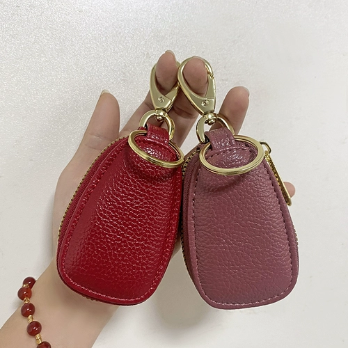 Ключница, милая универсальная маленькая сумка через плечо, вместительный и большой замок с молнией, брелок, Южная Корея, простой и элегантный дизайн