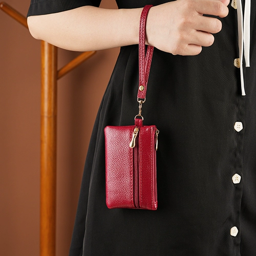 Модный кошелек, ультратонкая сумка через плечо, короткая маленькая маленькая сумка клатч, бумажник, монеты, небольшая сумка, сумка на запястье, в корейском стиле