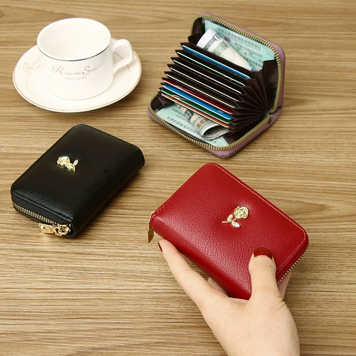 Картхолдер, антимагнитная маленькая сумка через плечо, вместительные и большые изысканные карточки с молнией, бумажник, анти-кража